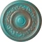 Ekena Millwork Tyrone Ceiling Medallion (Fits Canopies up to 6 3/4"), 16 1/8"OD x 3/4"P, Copper Green Patina CM16TYCGS - alternate 1